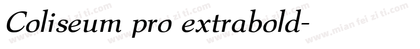 Coliseum pro extrabold字体转换